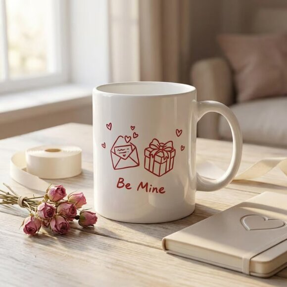 Be Mine Valentine Mug, Love Coffee Mug, Cute Couple Gift - Picture 2 of 5
